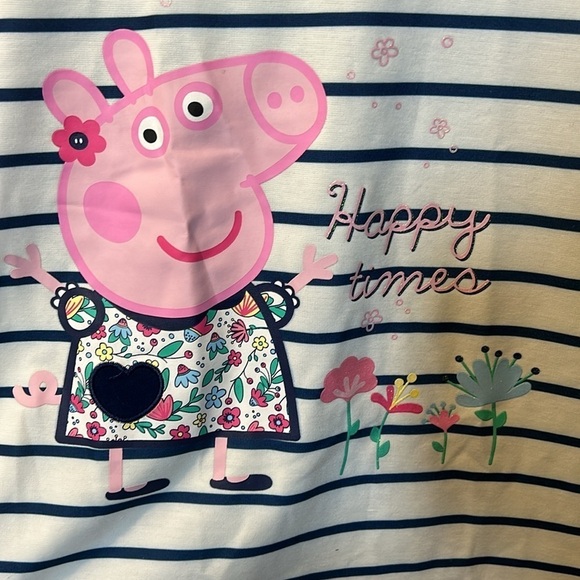 Peppa Pig Short Sleeve Striped Dress NWT Size 6X - Picture 2 of 10